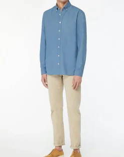 Chemise Slim Fit en Denim bleue