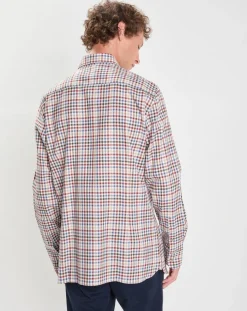 Chemise Slim Fit en Flanelle Vichy multicolore