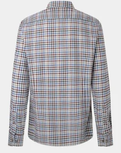 Chemise Slim Fit en Flanelle Vichy multicolore