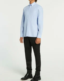 Chemise Slim Fit Fil Coupé imprimée bleue