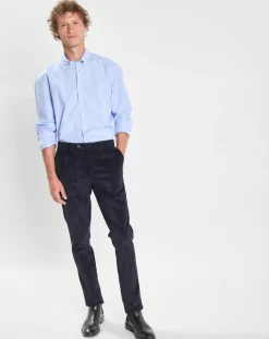 Chemise Slim Fit Fil Coupé imprimée bleue