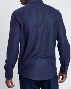 Chemise Slim Fit Flex rayures bleu foncé/blanc