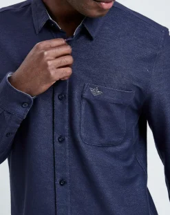 Chemise Slim Fit Flex rayures bleu foncé/blanc