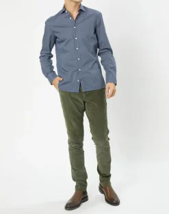 Chemise Slim Fit imprimée bleu foncé