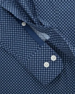 Chemise Slim Fit imprimée bleu foncé
