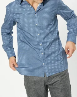 Chemise Slim Fit imprimée foulard bleu foncé