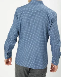 Chemise Slim Fit imprimée foulard bleu foncé