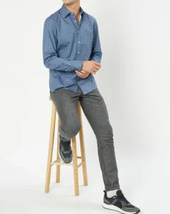 Chemise Slim Fit imprimée foulard bleu foncé