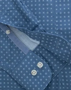 Chemise Slim Fit imprimée foulard bleu foncé