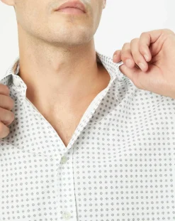 Chemise Slim Fit imprimée foulard blanche