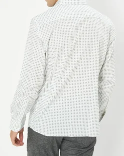 Chemise Slim Fit imprimée foulard blanche