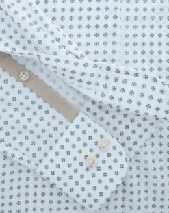 Chemise Slim Fit imprimée foulard blanche