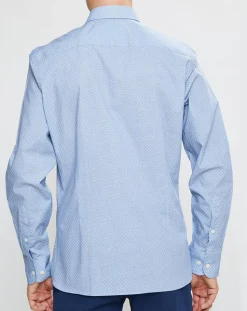 Chemise Slim Fit imprimée Color bleu ciel