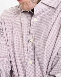 Chemise Slim Fit imprimée gris/bordeaux