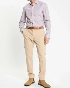 Chemise Slim Fit imprimée gris/bordeaux