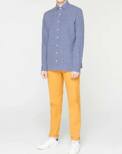 Chemise Slim Fit imprimée bleu foncé