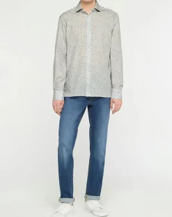 Chemise Slim Fit imprimée bleu ciel