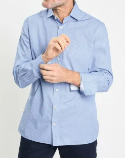 Chemise Slim Fit imprimée bleue