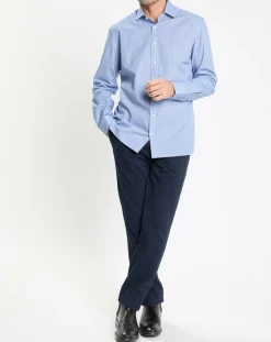 Chemise Slim Fit imprimée bleue