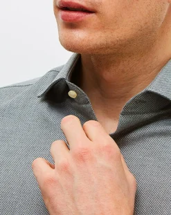 Chemise Slim Fit Mayfair vert de gris