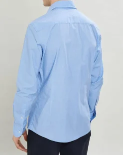 Chemise Slim Fit micro imprimé bleu ciel