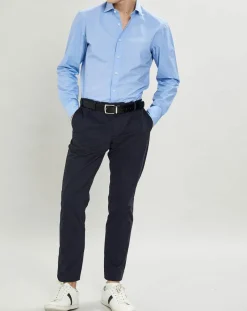 Chemise Slim Fit micro imprimé bleu ciel