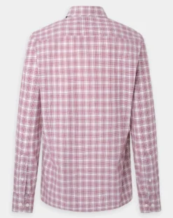 Chemise Slim Fit Oxford à carreaux rouge