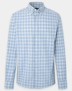 Chemise Slim Fit Oxford à carreaux bleu/blanc