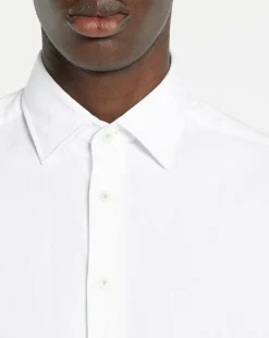 Chemise Slim Fit Patch Coude blanche