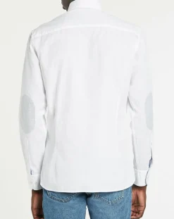 Chemise Slim Fit Patch Coude blanche