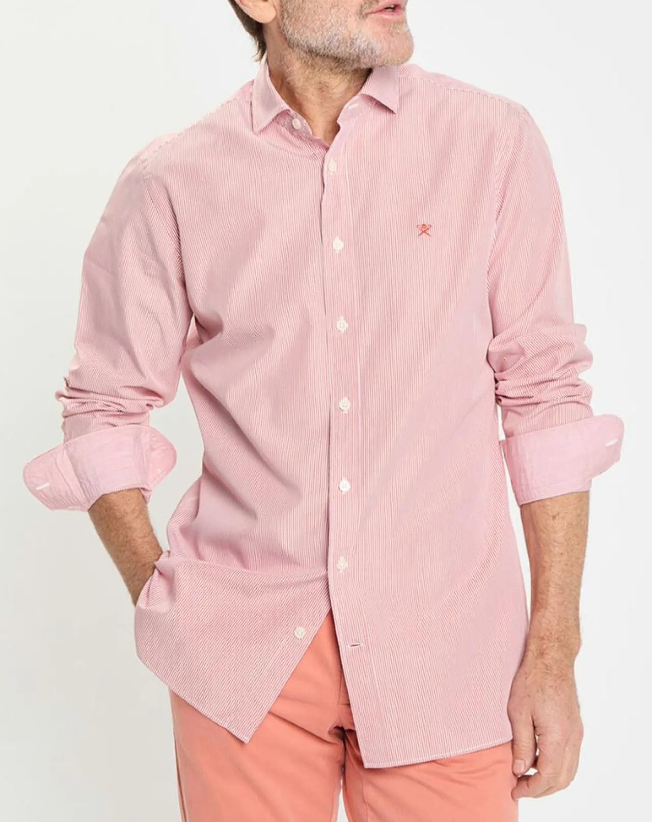 Chemise Slim Fit Pop Milleraies rouge/blanc