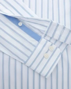 Chemise Slim Fit Smart à rayures bleu/blanc
