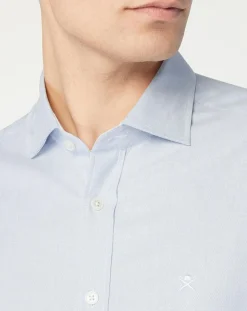 Chemise Slim Fit Texturée bleu clair