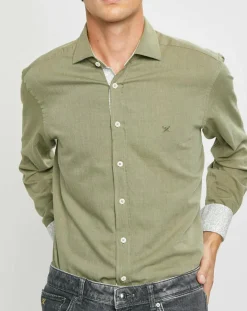 Chemise Slim fit Trim Twil Sport kaki