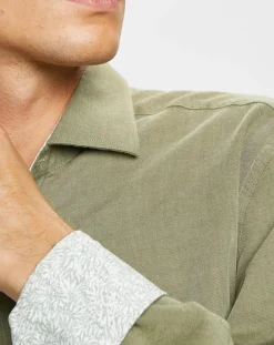 Chemise Slim fit Trim Twil Sport kaki