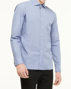 Chemise Slim Fit Valise imprimée bleue