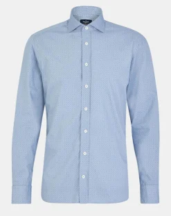 Chemise Slim Fit Valise imprimée bleue