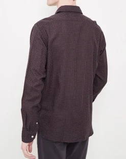 Chemise Slim Sammy à carreaux marron/noir