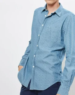 Chemise Slim Storm à imprimé fleuri bleu clair