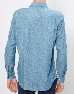 Chemise Slim Storm à imprimé fleuri bleu clair