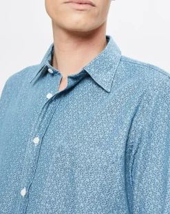 Chemise Slim Storm à imprimé fleuri bleu clair