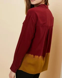 Chemise Teophane Bicolore bordeaux