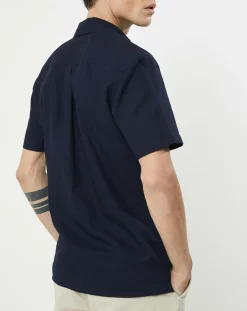 Chemise texturée Slim Fit rib gorg bleu marine