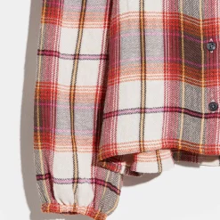 Chemise Vain à carreaux bordeaux/écru