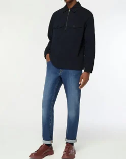 Chemise vareuse en Coton mélangé Nicket bleu marine