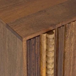 Chevet 1 portes gauche Manguier Ramon Naturel - 45x40x50 cm