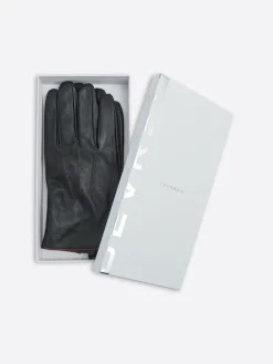 Coffret gants en cuir noirs