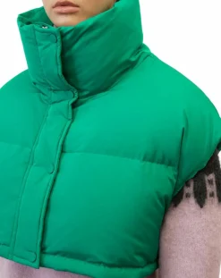 Col type doudoune vert