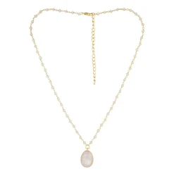 Collier Adassa Quartz en laiton doré