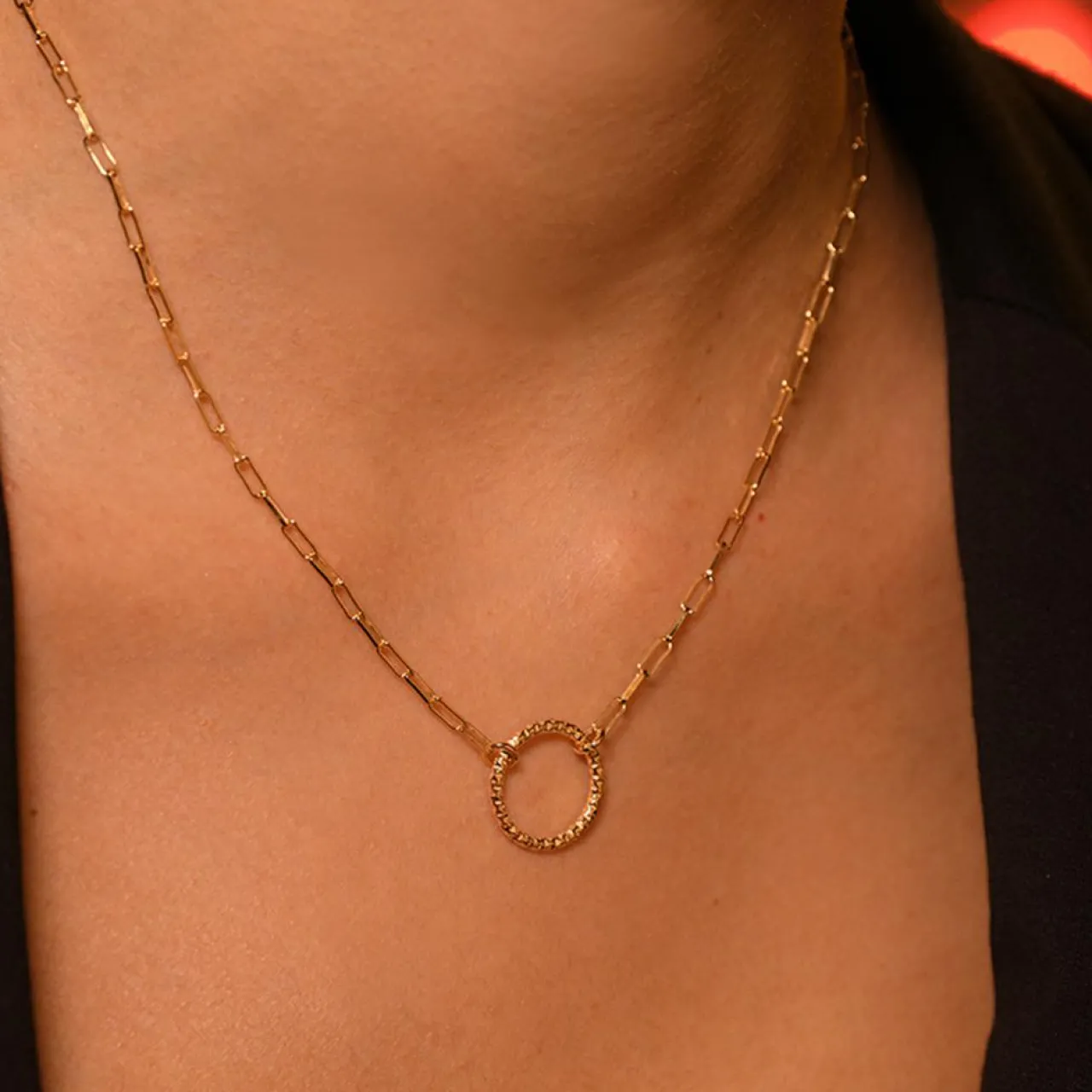 Collier Amedea en Argent doré